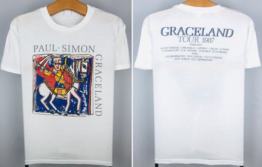 Discover Vintage 1987 Paul Simon Graceland World Tour T-Shirt