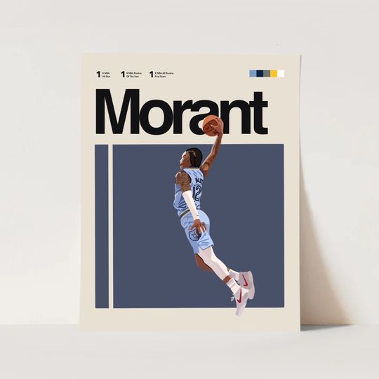 Discover Ja Morant Inspired Poster, Memphis Grizzlies Premium Matte Vertical Posters