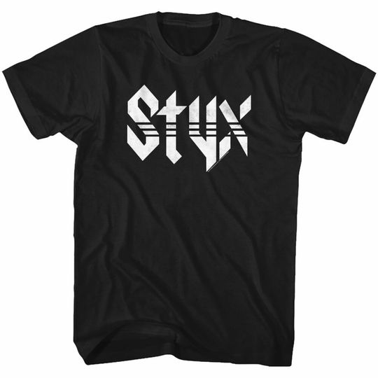 Discover Styx White Logo Black Adult T-Shirt