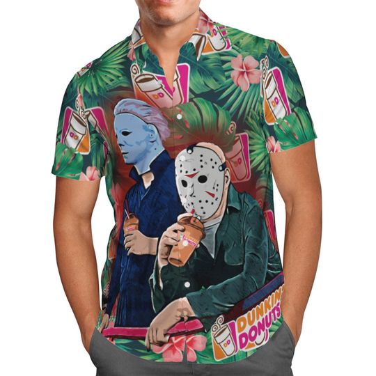Discover Horror Hawaiian Shirt, Horror Movie Characters Hawaiian Shirt