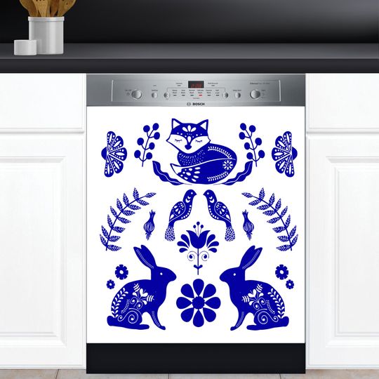 Discover Scandinavian Simple Folk Art  Dishwasher Cover