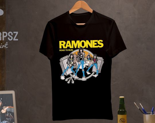 Discover Ramones Road To Ruin Hypebeast Rock Band Vintage T-Shirt