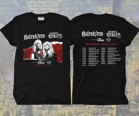 Discover Halestorm and The Pretty Reckless 2022 US Summer Tour T-Shirt