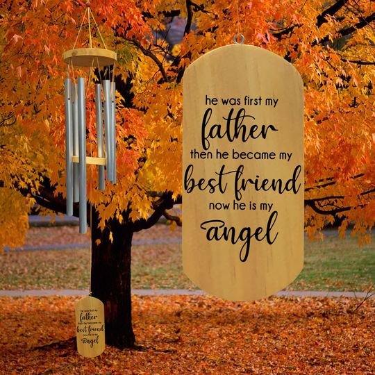 Discover Loss of father sympathy gift, Dad memorial Wind chimes, Loss of Parent
