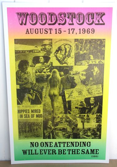 Discover Vintage Woodstock Concert Poster 1969 Bethel, NY Aquarian Exposition Premium Matte Vertical Posters
