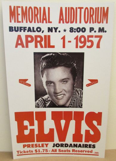 Discover Vintage Elvis Concert Poster 1957, Buffalo, NY Premium Matte Vertical Posters