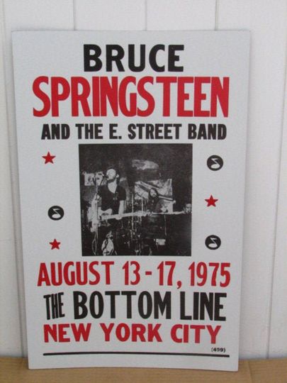 Discover Bruce Springsteen Concert Poster 1975 Bottom Line Club NY Premium Matte Vertical Posters
