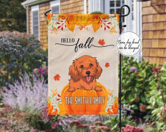 Discover Personalized Hello Fall Garden Flags