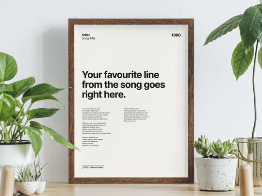 Discover Custom Song Lyric Print, Personalized Lyric, Wedding Song Print, Gift for Music Lover