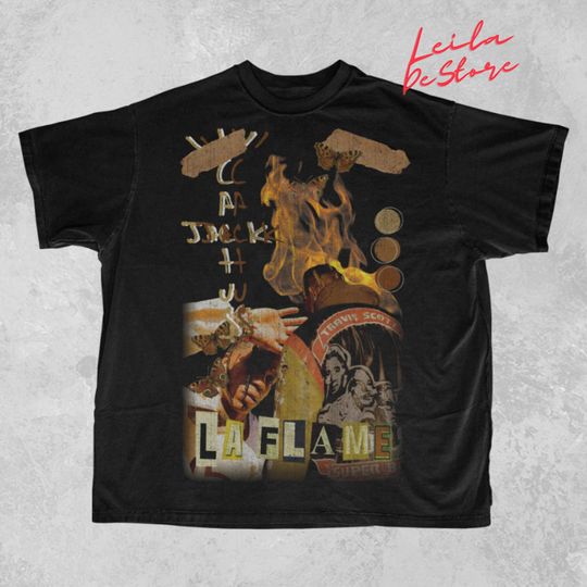 Discover Jackboys Cactus Jack Travis Scott Inspired Album Style T-Shirt in Black