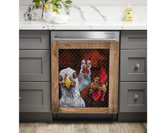 Discover Chicken - Kitchen Decor Dishwasher Cover
