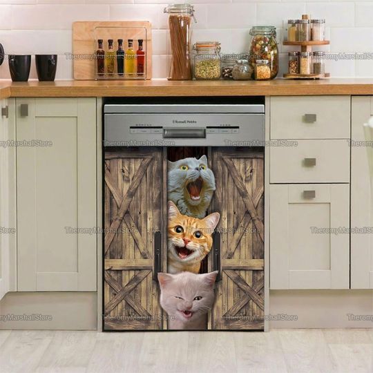 Discover Cat  Dishwasher, Funny Cat Dishwasher