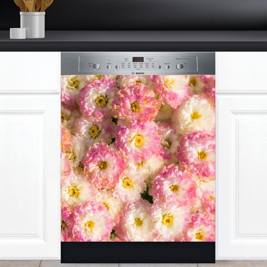 Discover Colorful Pink Flower Dishwasher Cover
