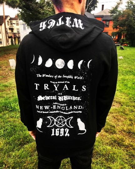 Discover Witch Tryals Zip Up Hoodie