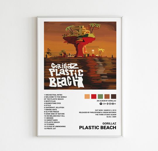 Discover Gorillaz Posters / Plastic Beach Poster / Album Cover Poster