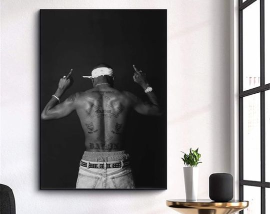 Discover Tupac Back Music Canvas Poster