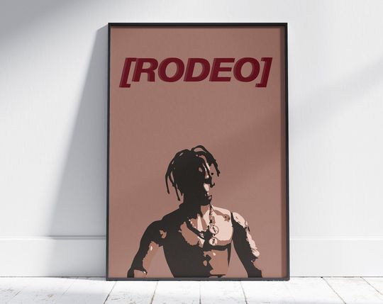 Discover Travis Scott Abstract Rodeo Poster Digital Art Print