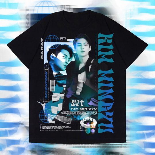 Discover SEVENTEEN Mingyu Vintage Graphic T-shirt, Kim Mingyu Kpop Tee