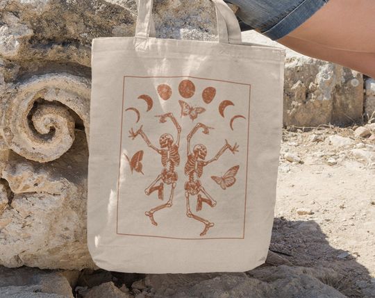 Discover Dancing Skeletons Cute Tote Bag