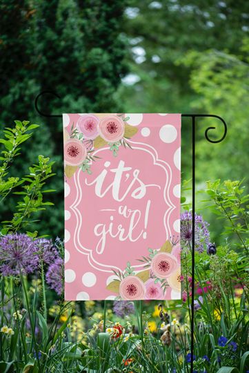 Discover It's a Girl Garden Flag, New Baby Garden Flag