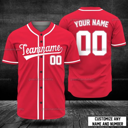 Discover Custom Teamname Baseball Jersey, Custom Sports Name And Number