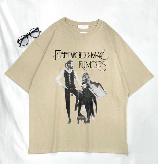 Discover Vintage Fleetwood Mac Rumours Unisex Tee, Music Rock Band T-Shirt