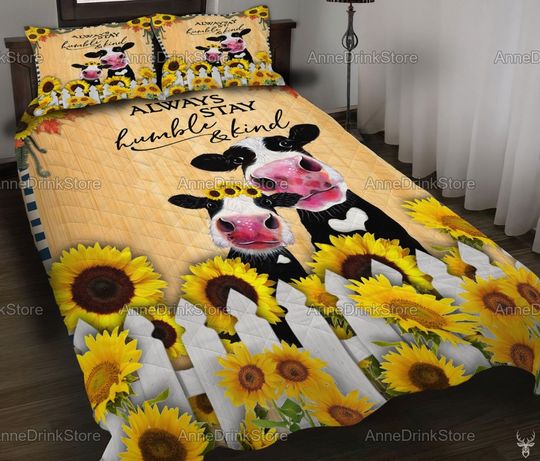 Discover Cow Sunflower Bedding Set