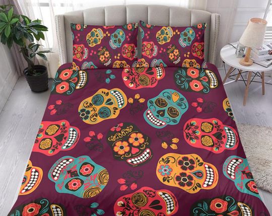 Discover Sugar Skull Bedding Set