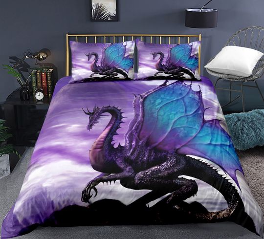Discover Flying Dragon Duvet Cover Dragon Bedding Set