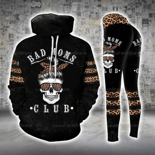 Discover Bad Moms Club Dark Combo Hoodie
