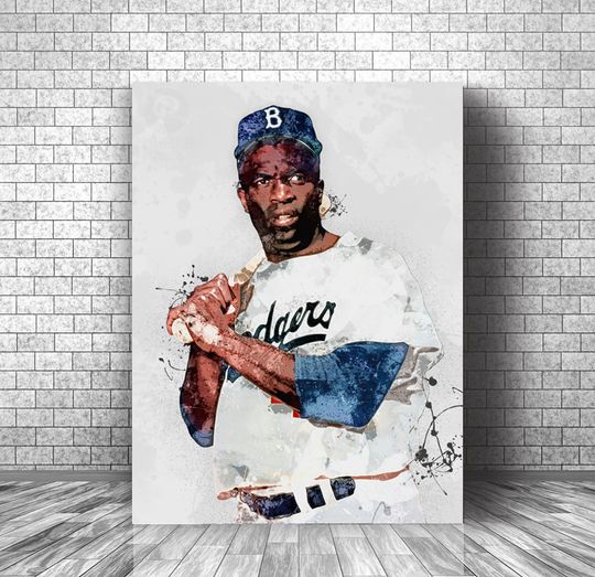 Discover Jackie Robinson Poster, Jackie Robinson Wall Art, Brooklyn Civil Rights Print Decor