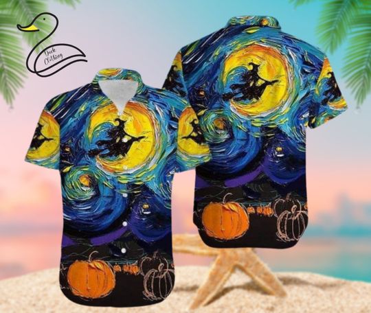 Discover Halloween Art Hawaiian Shirt