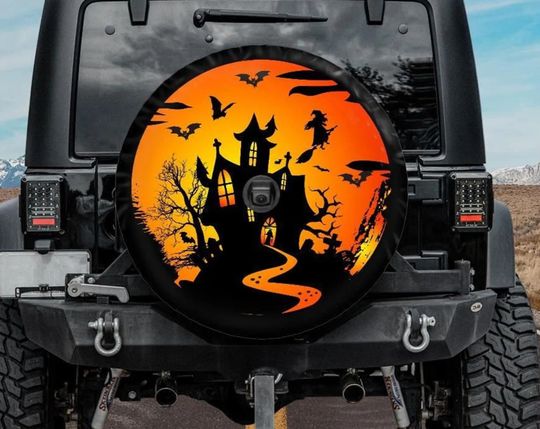 Discover House Halloween Spare Tire Cover Spare Tire Cover
