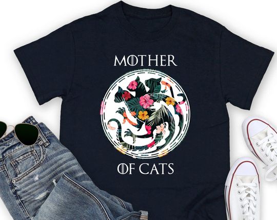 Discover Mother of Cats Game of Thrones t-shirt