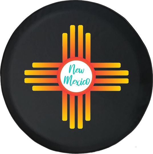 Discover New Mexico Flag Spare Tire Cover