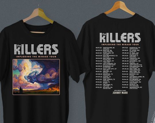 Discover The Killers Imploding The Mirage Tour 2022 double sided Shirt