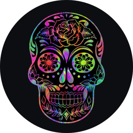 Discover Sugar Skull Pattern Spare Tire Cover