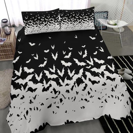 Discover Gothic Bedding Set - Swarming Bats Bedding, Goth Bedding