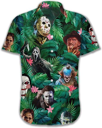 Discover Vintage Horror Tropical Flower Hawaii Shirt