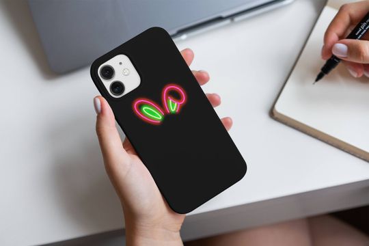 Discover Cute Neon Rabbit Bunny Ears iPhone Case