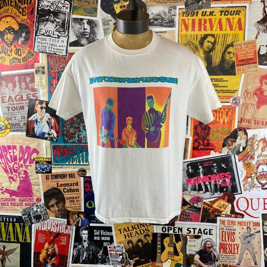 Discover Vintage 1990s Material Issue 'Destination Universe' World Tour GEM Band Double Sided T-Shirt