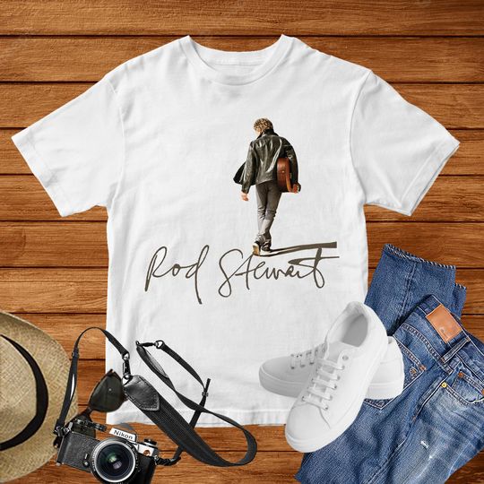 Discover Rock And Pop Star Rod Stewart Signature T-Shirt