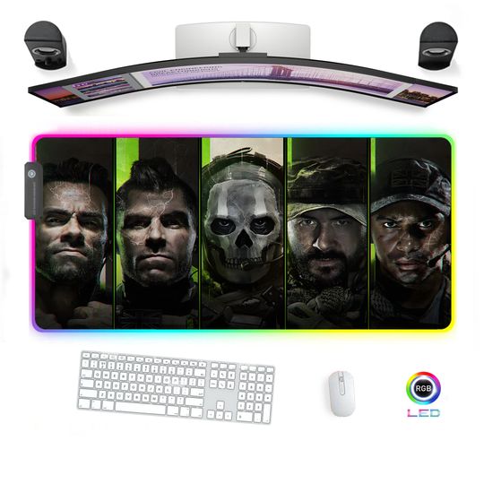 Discover Call of Warface duty Gun Warrior LED RGB mouse pads