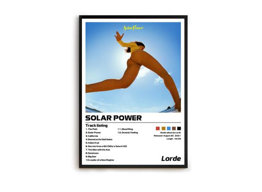 Discover Lorde - Solar Power |  Minimalist Album Cover Poster