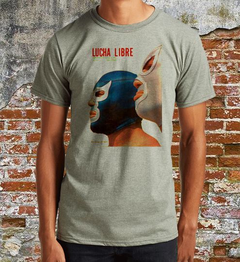 Discover Lucha Libre: Blue Demon Y Santo T-shirt