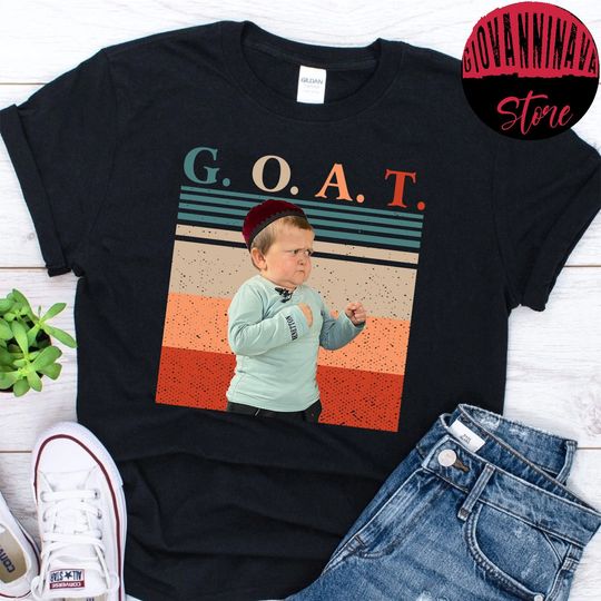 Discover Vintage Hasbulla Fighting Meme Shirt, Hasbullas Magomedov Meme Mini Khabib Goat Shirt