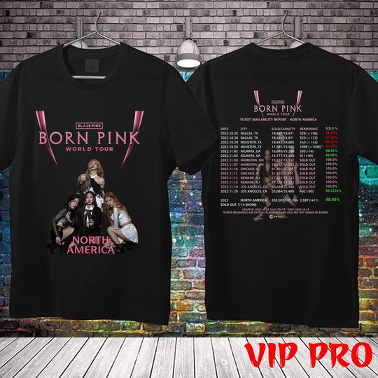 Discover Blackpink Born Pink World Tour North America Date 2022 - 2023 T-Shirt