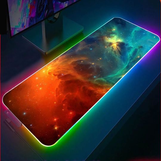 Discover Nebula LED RGB mouse pads