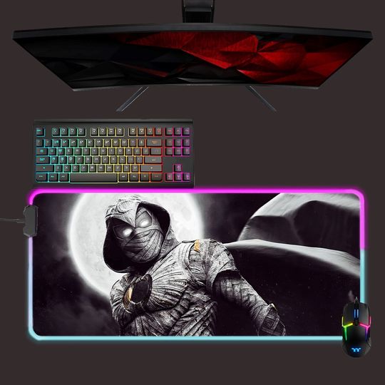 Discover Moon Knight LED RGB mouse pads