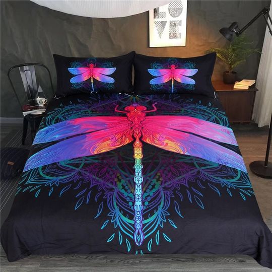 Discover Dragonfly Mandala Bedding Set